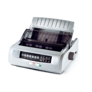OKI ML5590 Dot Matrix Printer 24 PIN A4 80 Column up to 473cps 4 million caracter ribbon Character Pitch 10121517.120 pitch Up to 360 x 360 dpi Emulation Epson LQ IBM ProPrinter IIIAGM Connectivity Centronics Parallel USB 2.0 Original + 4 copies Rear push tractor Paper parking Lower tearoff Autoload single sheet Optional Pull tractors Singledual bin sheet feeder Roll paper stand Bottom Push tractor