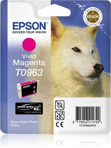 Epson Magenta T0963 Ink Cartridge for Epson Stylus Photo R2800 (C13T09634010)