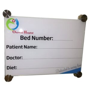 Hospital Glass Bed Board with Print (350x350mm) | BD1710