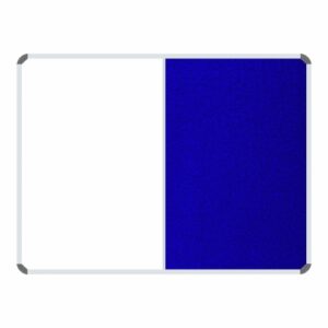 Non-Magnetic Combination Whiteboard (1200*900mm - Royal Blue Felt) | BD3041D