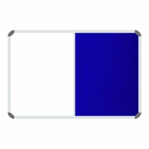 Non-Magnetic Combination Whiteboard (2000*1200mm - Royal Blue Felt) | BD3070D