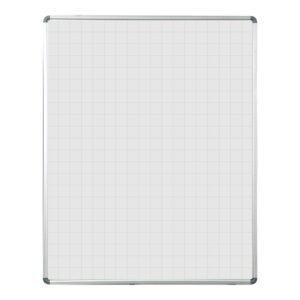 Educational Board Magnetic Whiteboard (1220*920 - Grey Squares - Side Panel - Option A) | ED1268A