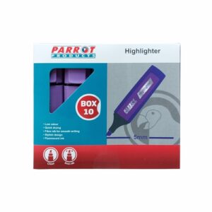 Highlighter Marker Box (10 Markers - Purple) | PH1001V