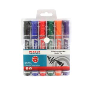 Whiteboard Markers (6 Markers - Bullet Tip - Pouch) | PW0601A