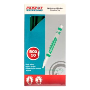 Whiteboard Markers (10 Markers - Slimline Tip - Green) | PW2001G