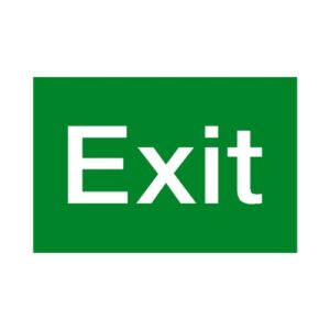 Exit Symbolic Sign - Printed on White ACP (150 x 300mm) | SN4117