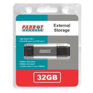 External Storage USB 3 Type A + USB C 32GB Flash Drive | XT0032