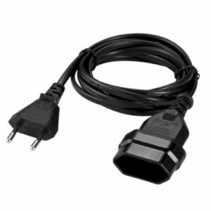 Switched Easy Cable Extender 2Pin Euro to 2Pin Euro Socket 2M - Black | SWD-8511-BK
