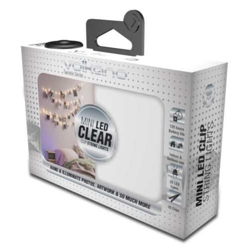 Volkano Twinkle Series CLEAR Photo Clips with LED Lights | VK-50004-WT