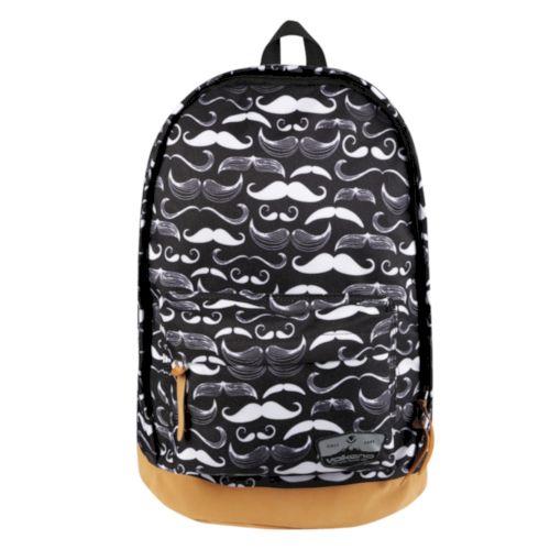 Volkano Suede Series Backpack Moustaches (Black) | VK-7042-BK