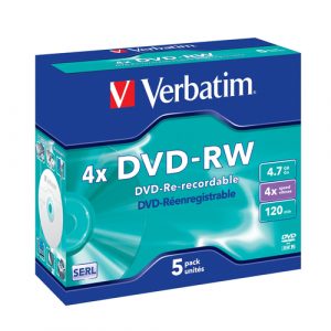 VERBATIM DVD-RW SL JC 5PK | T4T-43285