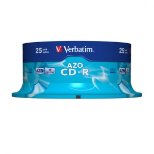 VERBATIM CD-R CRYSTAL SPIN 25PK | T4T-43352
