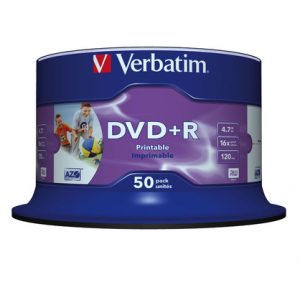 VERBATIM DVD+R SL PRINTABLE SPIN 50PK | T4T-43512