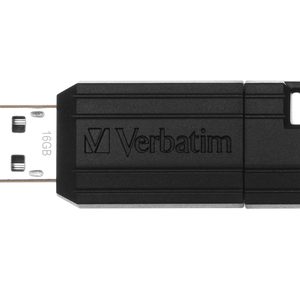 VERBATIM 16GB PINSTRIPE USB BLK | T4T-49063
