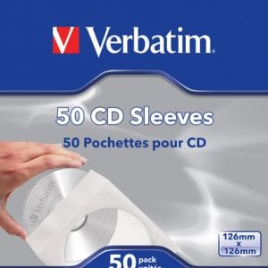 VERBATIM CD SLEEVES 50PK | T4T-49992