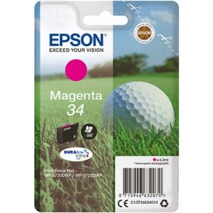 EPSON Singlepack Magenta 34 DURABrite Ultra Ink – WF-3720DWF | T4T-C13T34634010