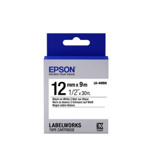 EPSON – LABEL CARTRIDGE – STANDARD LC-4WBN9 BLACK/WHITE 12MM (9M) | T4T-C53S654021