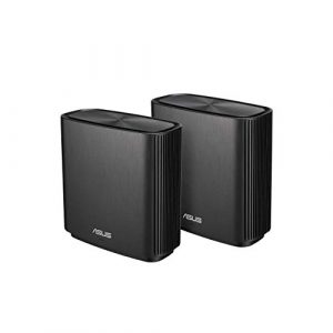 AC3000 Tri-band Whole-Home Mesh WiFi System Coverage up to 400 Sq. Meter/4320 Sq. ft. 3Gbps WiFi life-time free network security & parental controls 4X gigabit ports 3 SSIDs | T4T-ZENWIFICT8-2PK